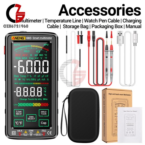 ANENG 683 682 681 Smart Digital Multimeter AC/DC Capacitance Meter Diode Tester - 第 29/30 張圖片