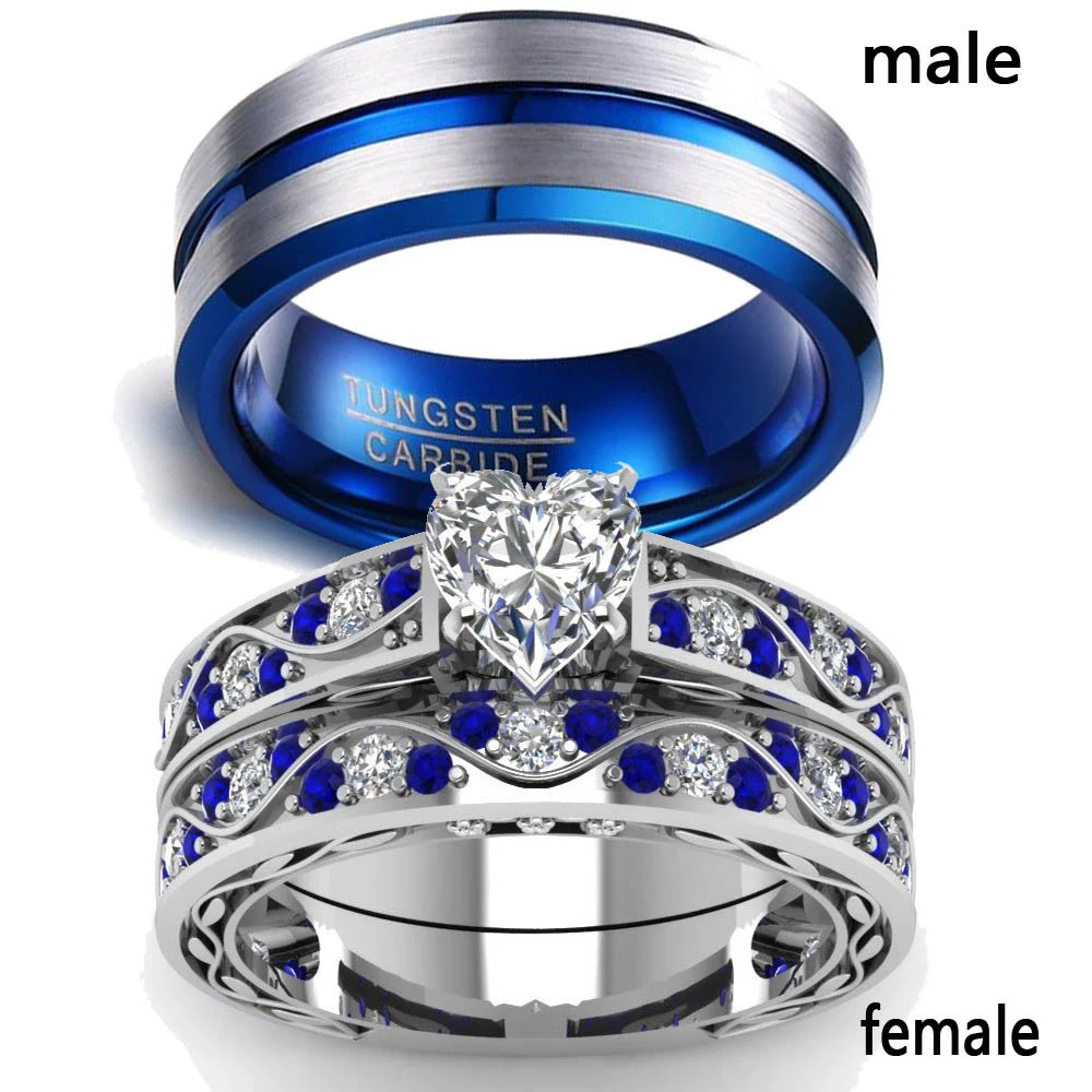 Women's tungsten hotsell rings with diamonds