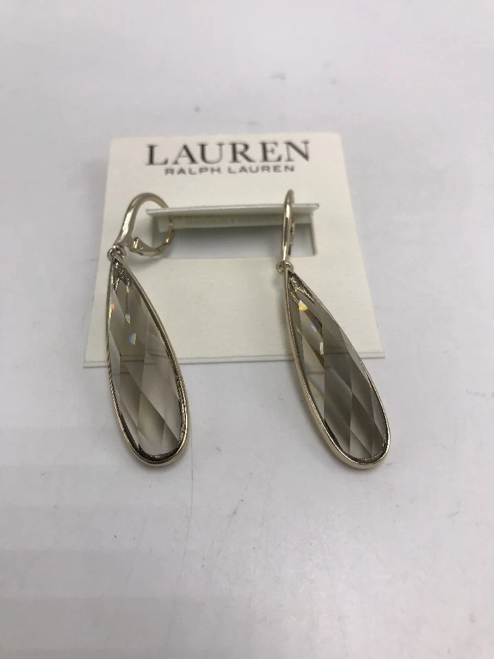 $45 Lauren Ralph Lauren Tono Dorado Color Piedra Pendientes Colgantes L38 Foto 3 de 4