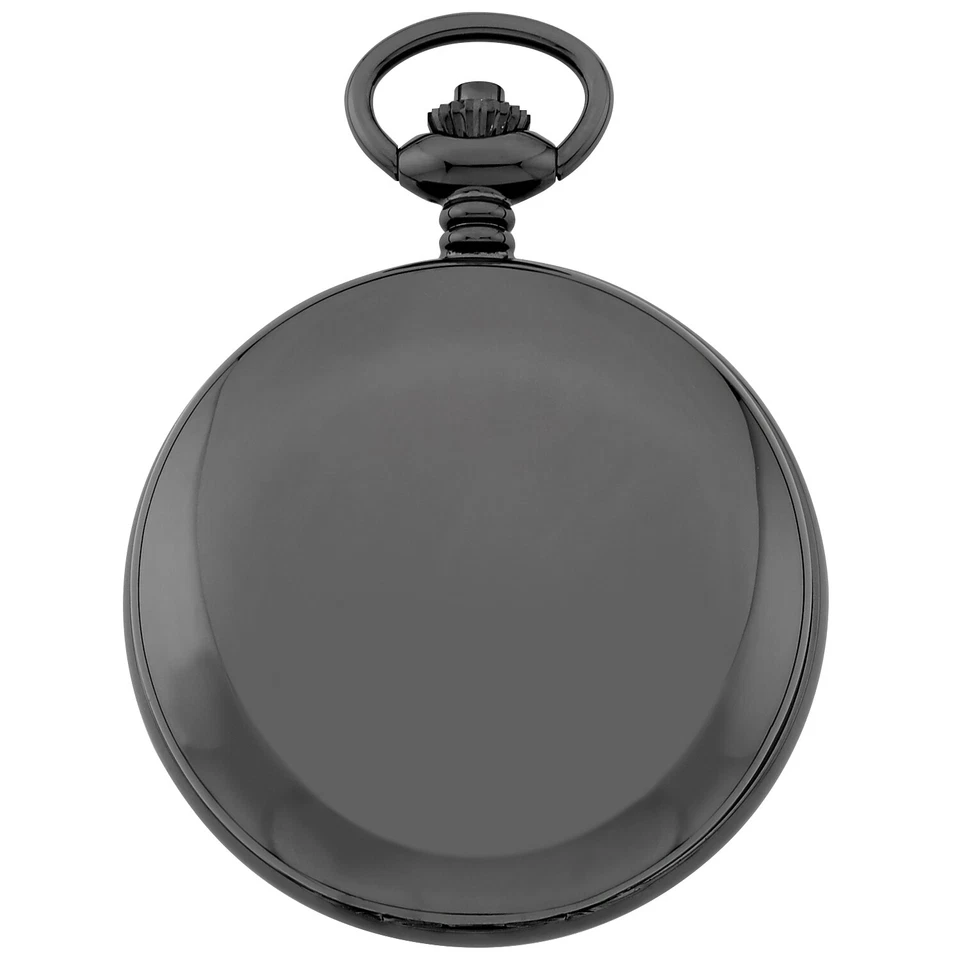 Reloj Bolsillo Mecánico Gotham Para Hombre Esfera Tono Pistola Doble Cazador 17 Joyas Foto 2 de 4