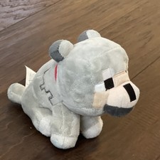 Minecraft Gray Wolf Plush 6" Stuffed Animal Game Character Toy