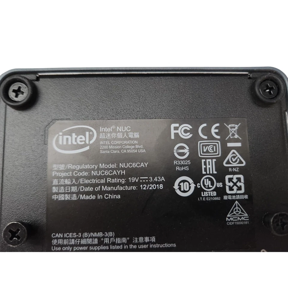 Mini PC Intel NUC NUC6CAYH Celeron J3455 8 GB RAM 128 GB SSD Windows 10 Pro HDMI Foto 4 de 4