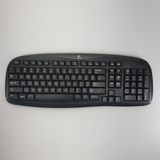 Logitech Cordless Desktop EX100 Wireless Keyboard Black Missing Dongle