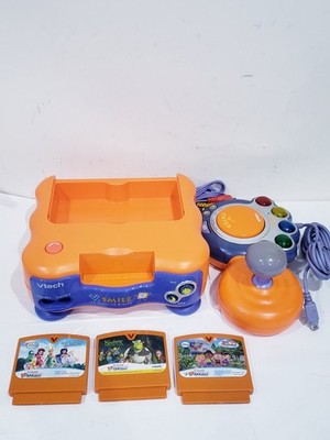 Vtech V Smile TV Learning System Console Bundle 3 Games - Working 