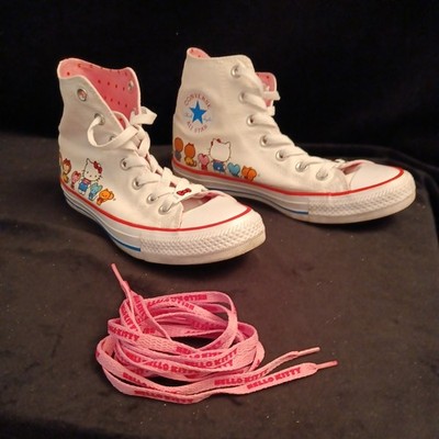 Hello Kitty Converse All Stars Chuck Taylor High Top Sneakers Women's 8