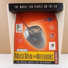 Logitech MouseMan For Notebooks Vintage Wired PC Mouse Open Box Display Model