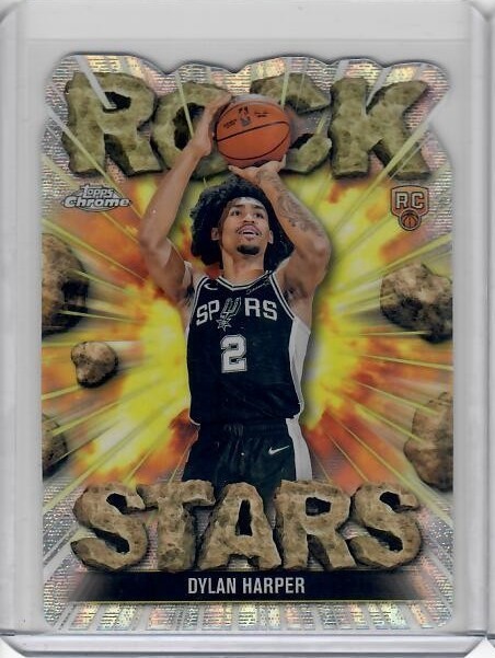 2025-26 Topps Chrome Dylan Harper Rock Stars SSP Spurs Rookie RC