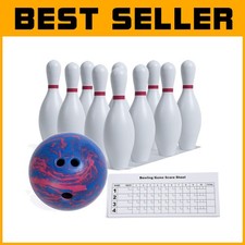 Full-Size Bowling Pins with Sand-Fillable Base