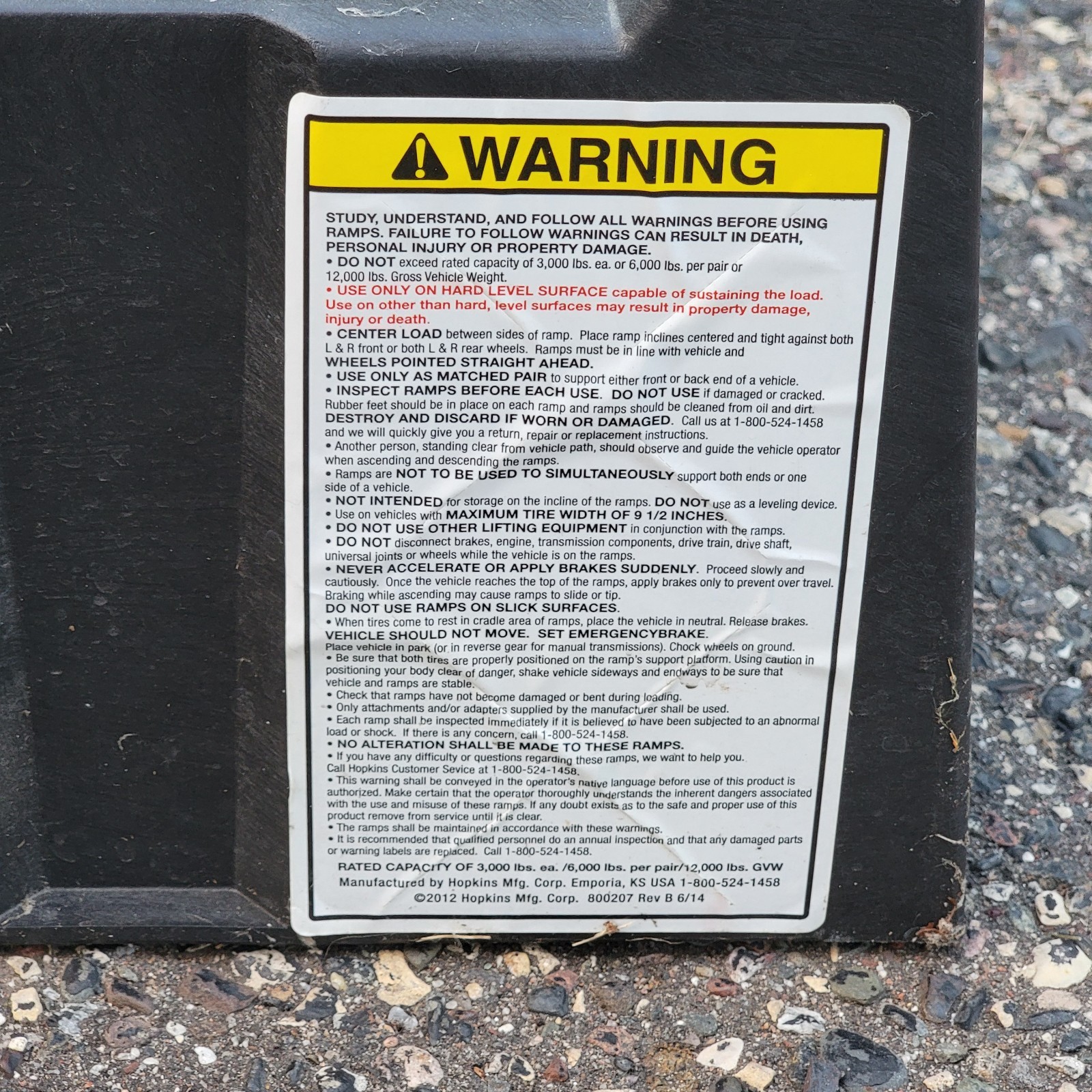 Rhino Ramps Car Lift Set Model 11909 12000LB Gross Capacity, Pair, Made In USA