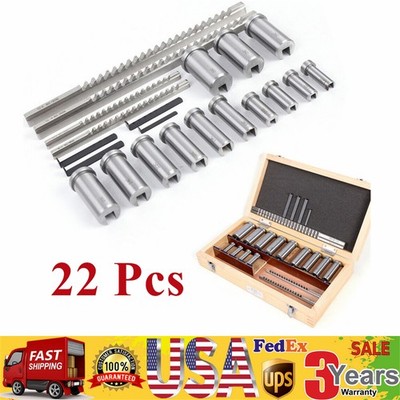 22 Pcs HSS Metric Keyway Broach Set Metric Size Metalworking Tool 4/5/6/8mm