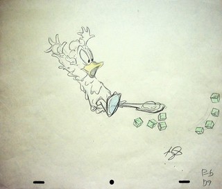 DONALD DUCK Quack Pack 1996 TV Production SIGNED Romy Garcia Hand Drawn Pencil