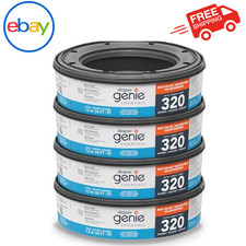 Diaper Genie Essentials Round Refill 4-Pack Holds Up to 1280 Newborn Diapers