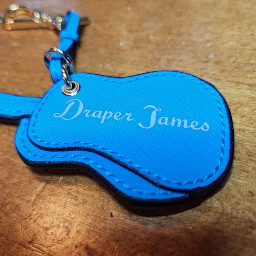 Draper James Guitar Key Fob Key Ring Purse Charm Keychain Blue Nashville TN - Picture 11 of 11