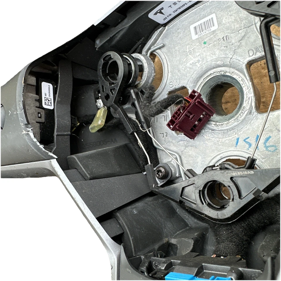 2017-2023 Tesla Model 3 Y Steering Wheel Leather Black OEM 1490214-00-B - Image 3 of 4