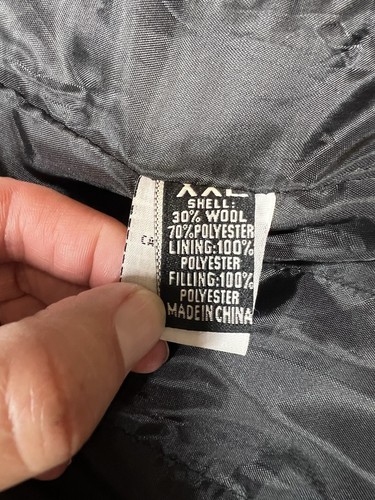 Chaqueta Marc Ecko Corte y Costura Para Hombre XXL Mezcla de Lana Glen Cuadros Militar Gris Negro - Imagen 19 de 24