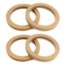 4 Pcs New 6.5" Wooden Speaker Mounting Spacer Adapter Bracket Ring Accessories