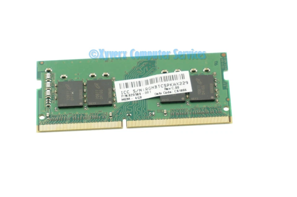 HP24D4S7S8MB-4 OEM KINGSTON MEMORY LAPTOP 4GB 1RX8 PC4-2400T-SA1-11 (CA68) - Image 2 of 2