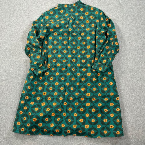 Marimekko Uniqlo Mädchen Blumen Flanell Kleid Gr. 140/ 9-10 grün/orange geblümt - Bild 8 von 9