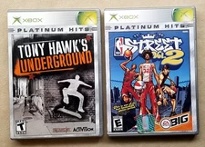2 Game NBA Street Vol 2 Microsoft Xbox 2003 Complete Tony Hawks Underground NTSC