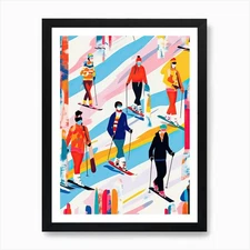 Val Thorens   France, Ski Resort Il Framed Wall Art Poster Canvas Print Picture