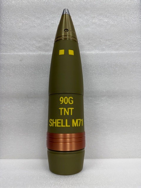 90G TNT SHELL M71 プラスチックレプリカ 90MM M71 Shell Replica Display 3D printed Repro ManCave USA Made