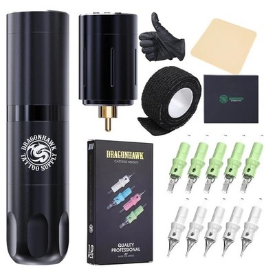 Dragonhawk X3 Pro Tattoo Wireless Gun Pen Machine Kit TZ-202LY Open Box