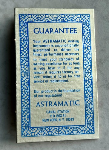 Vintage ASTRAMATIC Pen & Pencil Set w/ Box + Paperwork USA Made Mid-Century MCM - Picture 6 of 9