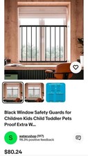 NEW Window Safety Guard for kids, baby, and pets. Fits windows 32-36.5" wide.