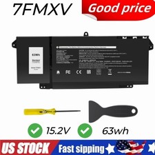 7FMXV Battery For Dell Latitude 5320 7320 7420 7520 Series 9JM71 1PP63 63wh