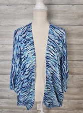 Charming Charlie Kimono Cardigan Women's Size Medium Blue