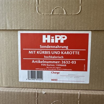 Sondennahrung 12x500ml Hipp Kürbis Karotte 12 Flaschen