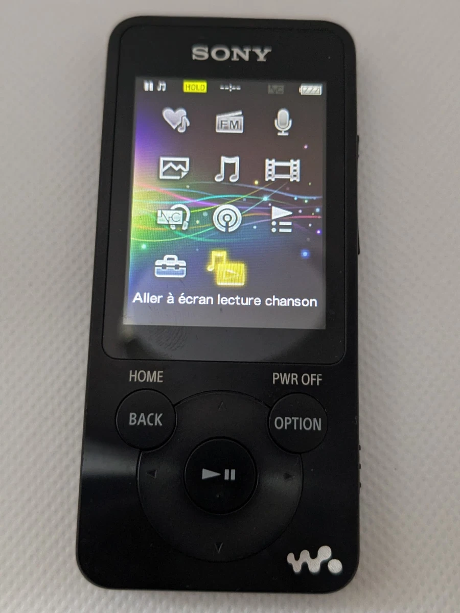 Sony Walkman lecteur MP3 noir, lecteur numérique de musique avec radio FM