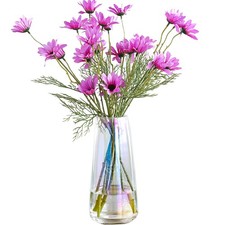 Modern Glass Vase Irised Crystal Clear Glass ...