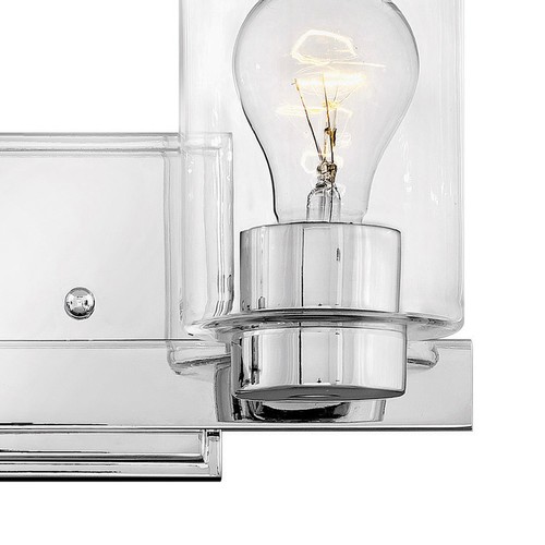 Hinkley Lighting 5052-CL Miley 2 Light 13"W Bathroom Vanity Light - Nickel - Picture 2 of 5