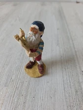Vintage elf clipboard list figurine village Xmas decor