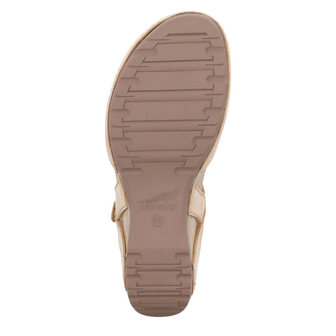 Dansko Tiffani Women's Sandals, Tan Milled Burnished, W38 image 6