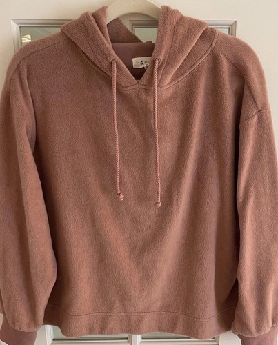 Lou & Grey Loft Womens Size M Medium Pink Fleece Hoodie Soft Knit EUC - Picture 2 of 11