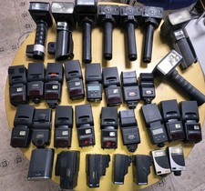 Lot Of 33 Metz Flash ,9 Power Pack PT 50 And Accessories AS IS