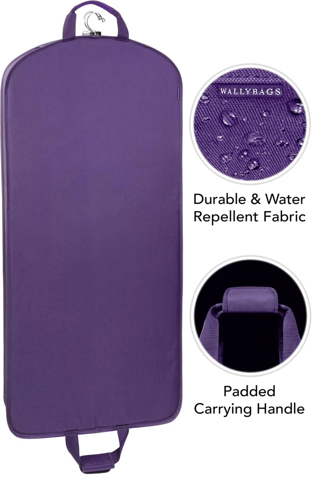 ® 52” Bolsa de ropa de viaje de lujo para llevar, perfecta para vestidos y ropa más larga... Foto 3 de 4