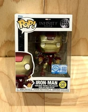 Funko Pop! Iron-Man 1555 Glow In The Dark - Funko Shop Exclusive w/ HARD STACK