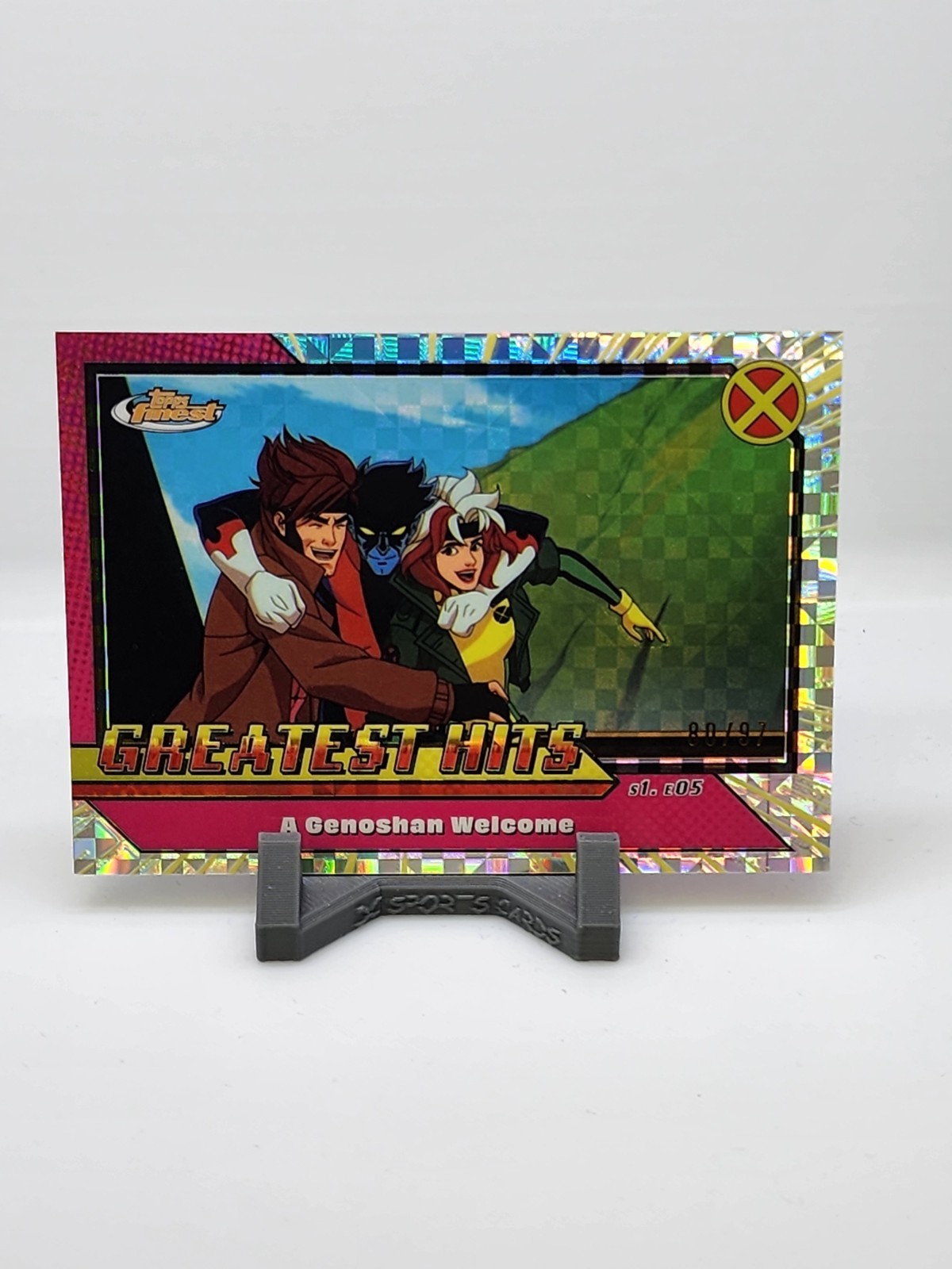 2025 TOPPS FINEST MARVEL X-MEN 97 GREATEST HITS "A genoshan Welcome X Fract /97