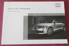 (2009) AUDI TT - TTS - TT RS ROADSTER  (2006 - 2010) HANDBOOK - OWNERS MANUAL.