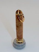 Handmade Secret Compartment Key Chain Knife made with Kanista Burl. #66