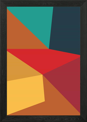 trendy color abstrakt 7 gerahmte Wandbilder Poster Leinwanddruck Bild