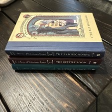 Lemony Snicket A Series of Unfortunate Events Hardcover Books 1-3 Complete Set