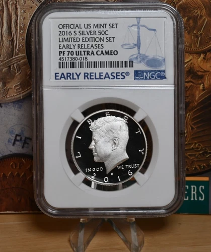 2016-S Silver  Kennedy Half Dollar NGC PF 70 Ultra Cameo