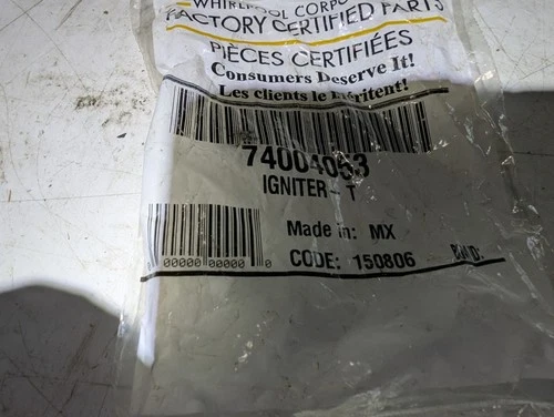 NEW OEM IGNITOR 74004053 WP74004053