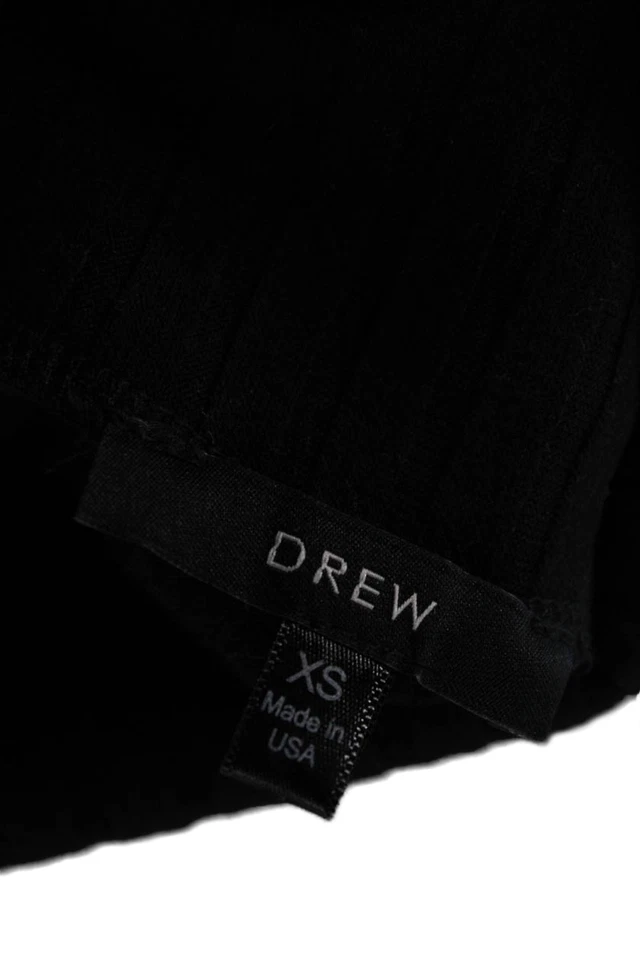 Camiseta sin mangas básica Drew para mujer cuello alto negra talla XS Foto 4 de 4