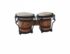 Vintage Holz kubanisch lateinamerikanisch handgefertigt Bongo Trommeln Set
