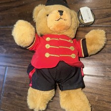 FAO Schwarz Toy Solder Bear Plush Stuffed Animal 10  Inches